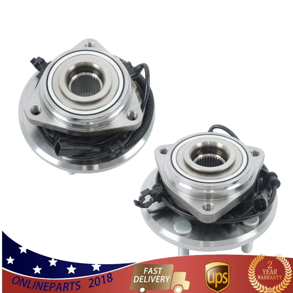 Conjunto de buje de cojinete de rueda delantera para Jeep Wrangler JK 2007-2016 con ABS NJ A1 Foto 3 de 4