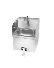 Krowne HS-41 16"W Wall Mount Hand Sink w/ Knee Pedals & Splash Guards