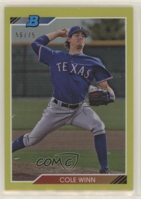2020 Bowman Heritage Chrome Prospects Yellow Refractor 56/75 Cole Winn 0c6