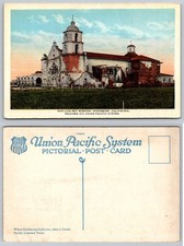 San Luis Rey Mission Oceanside CA Union Pacific System Pictorial Postcard