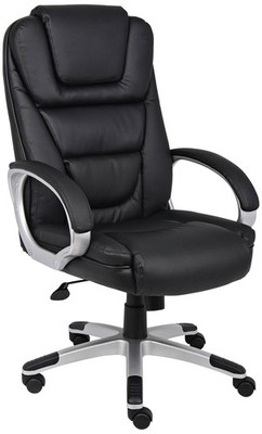 Boss ''NTR'' Black Leatherplus Executive Office Chair