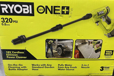 #ad Ryobi ONE 18V EZClean 320 PSI 0.8 GPM Cordless Battery Cold Water Power Cleaner $55.00