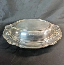 Wallace Silver Plate E.P.N.S Scallop Serving Platter Dish with Lid Melford M600