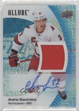 2023-24 Upper Deck Allure Blue Line Jersey 4/25 Andrei Svechnikov #12 Auto q2c