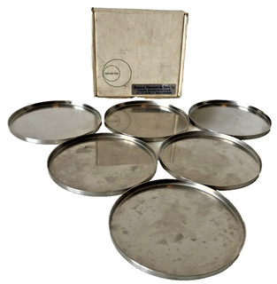 SET of 6 ARNE JACOBSEN STELTON DRINK COASTERS CYLINDA LINE DENMARK DANISH DESIGN