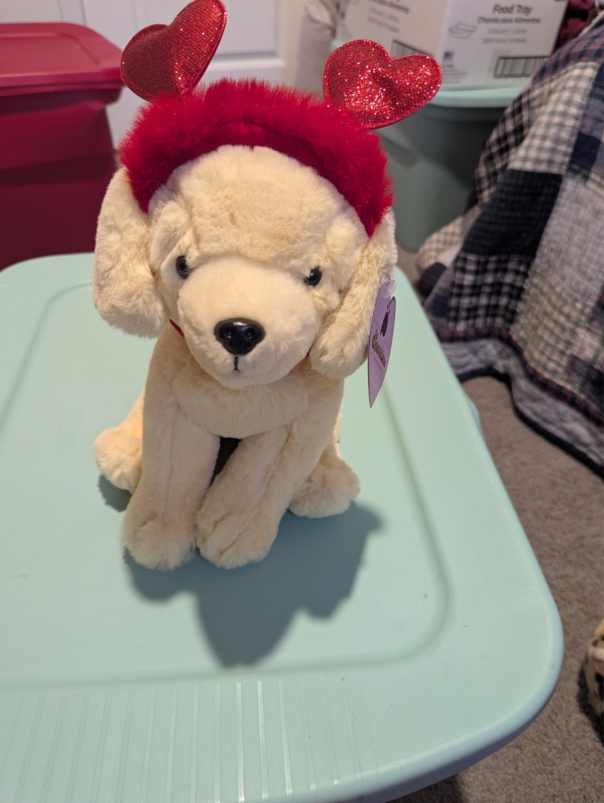 FAO Schwartz Realistic Golden Retriever Yellow Labrador Puppy Dog Plush 12