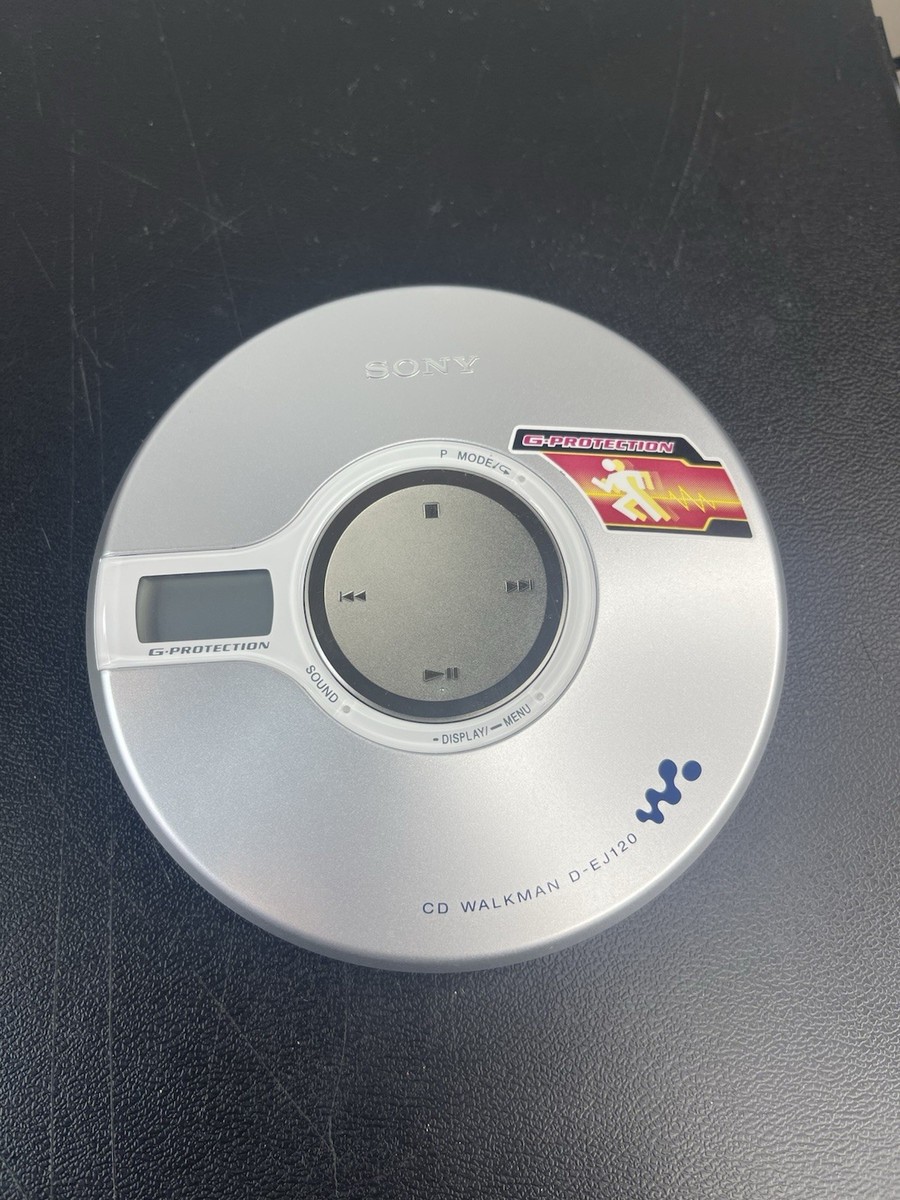 Sony D-EJ120 CD Walkman Portable CD Player G Protection Silver