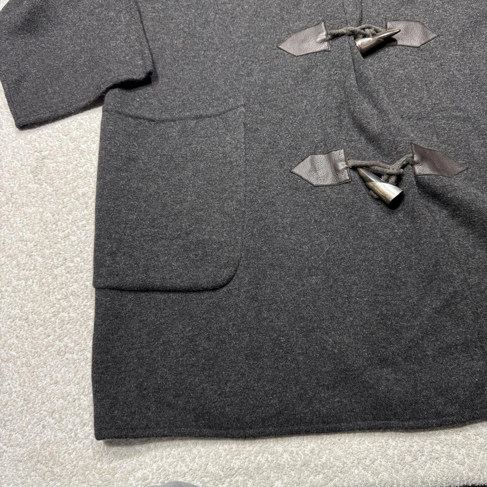 Abrigo Donna Karan New York para mujer talla única gris cachemir con capucha lona palanca Foto 3 de 4