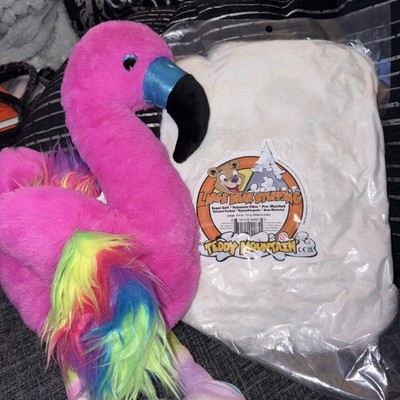 Brandneu mit Etikett wie Build a Bear machen Sie Ihren eigenen Flamingo mit Teddyhaut & Füllung 16 Zoll