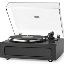Record Player All-in-One Classic Turntable for Vinyls Records Built-in 4 Ster...
