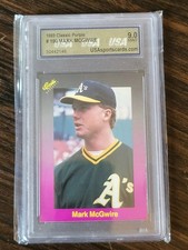 1989 Classic Update Purple Travel Edition - Mark McGwire #190 Graded 9 MINT