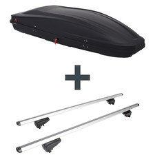 Dachbox G3 Spark 480 + Dachträger Menabo Pick-Up für Fiat 500X SUV Typ 334 Top