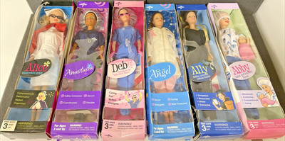 Medline 2007 Dolls Registered Nurse RN, Alice, Deb, Anastasia, Angel, Ally, Abby