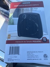 Konwin Calentador Eléctrico Compacto 1500 W 120 V Ventilador Termostato Ajustable