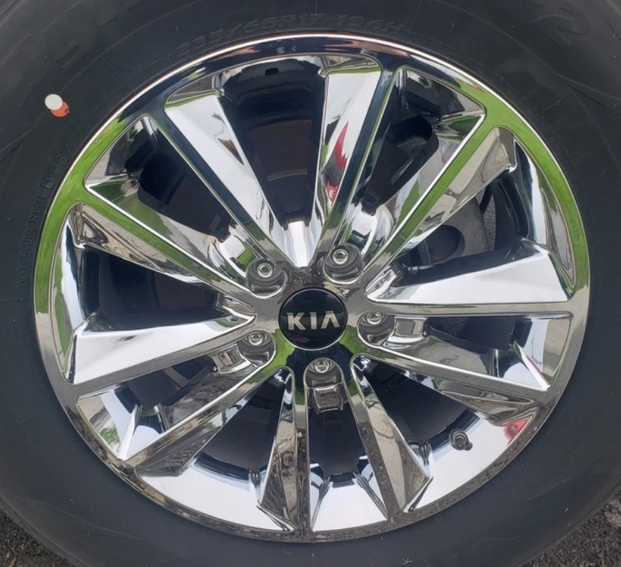 4 para Kia Sorento L LX 2019-20 Cromo 17" Cubiertas de rueda Tapacubos Cubiertas de llanta de aleación Foto 4 de 4