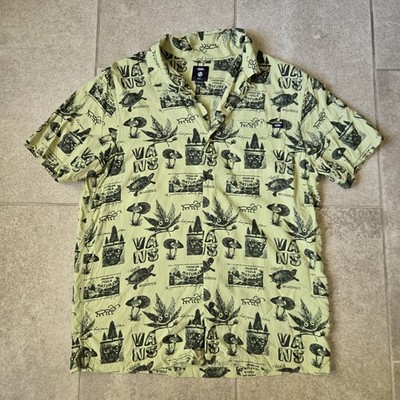 Mens Vans Shirt Otis Botanical Short Sleeve Button-up Winter Pear Sz Small