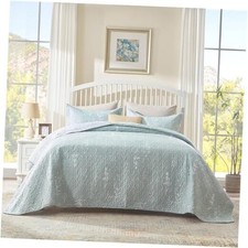 Floral Twin Quilt, Soft Durable Twin/Twin XL 68"x86" 10 - Sage Green Flower