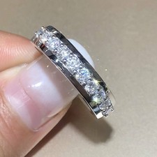 2Ct Round Cut Lab Created Diamond Wedding Ring 14K White Gold Plated