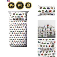Kids Sheet Set with Fitted, Flat Sheets Pillow Cover - Ultra-Soft Bedding w...