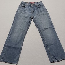 Arizona Original Straight Jeans Blue Denim Classic Relaxed Zip Fly Youth 18