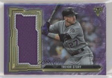 2020 Topps Triple Threads Single Jumbo Relics Amethyst /27 Trevor Story #SJR-TST