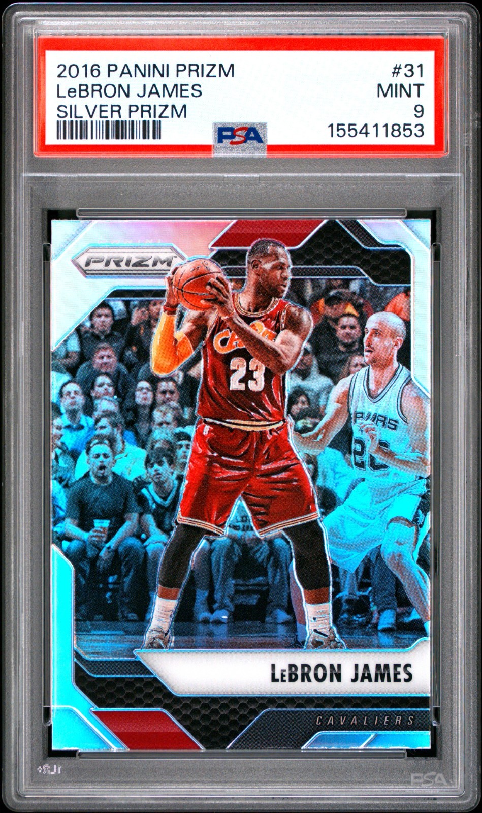 2016 Panini Prizm Lebron James Silver Prizm #31 PSA 9