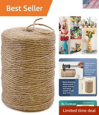 PerkHomy Natural Jute Twine 600ft - Eco-Friendly Craft String for DIY Projects