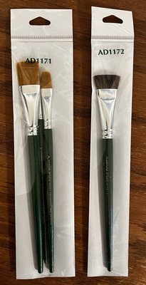Plaid One Stroke Donna Dewberry Paint Brush Lot AD 1171 & AD1172 Korea 4 Brushes
