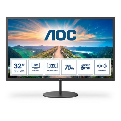 AOC V4 Q32V4 Computer Monitor 80cm (31,5") 2560 x 1440 Pixel 2K Ultra HD LE...