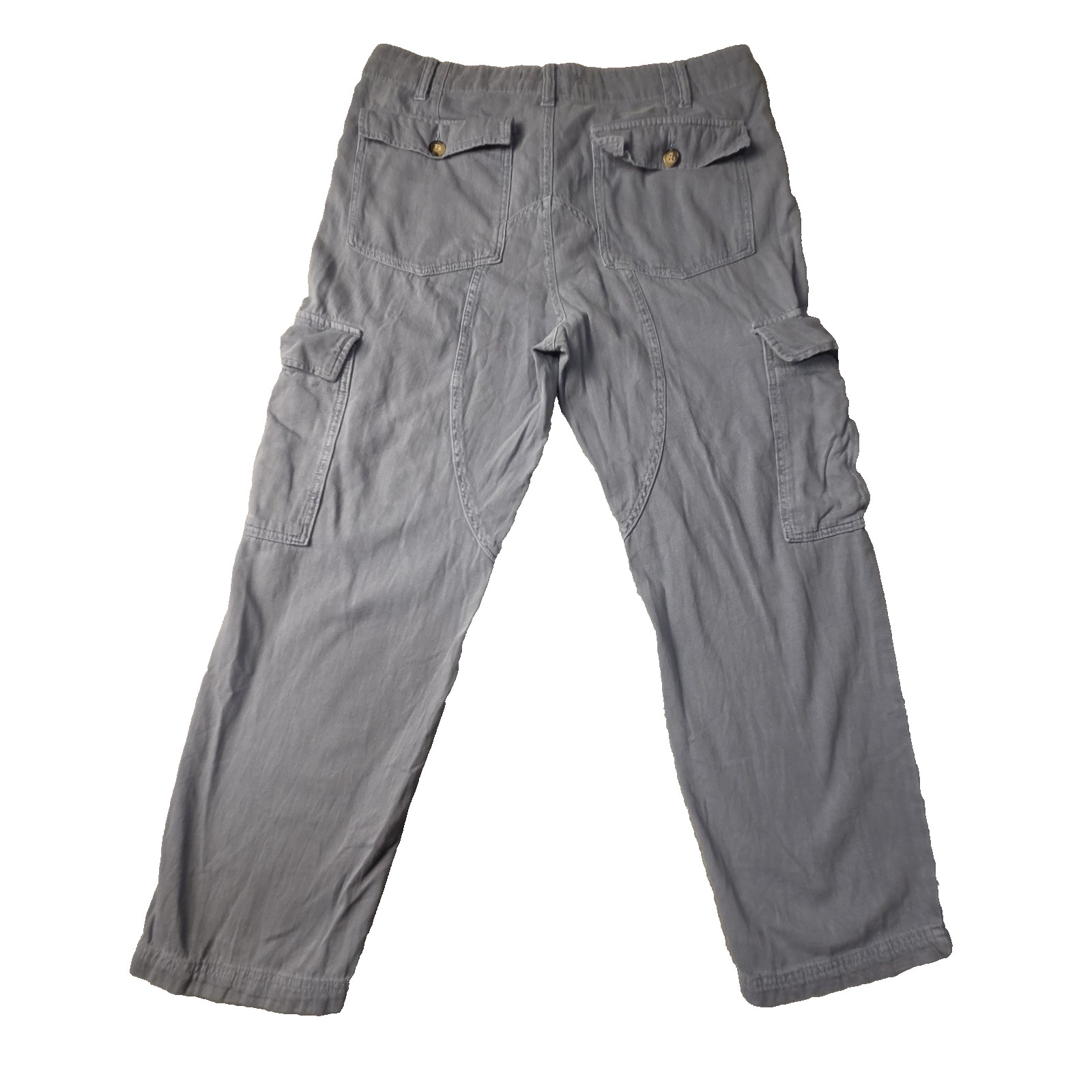Zara Wide Leg Cargo Pants Womens Size 8 Light Blue/Grey image 2