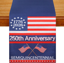 4Th of July Table Runner, 250Th Anniversary USA Table Runner, Patriotic American