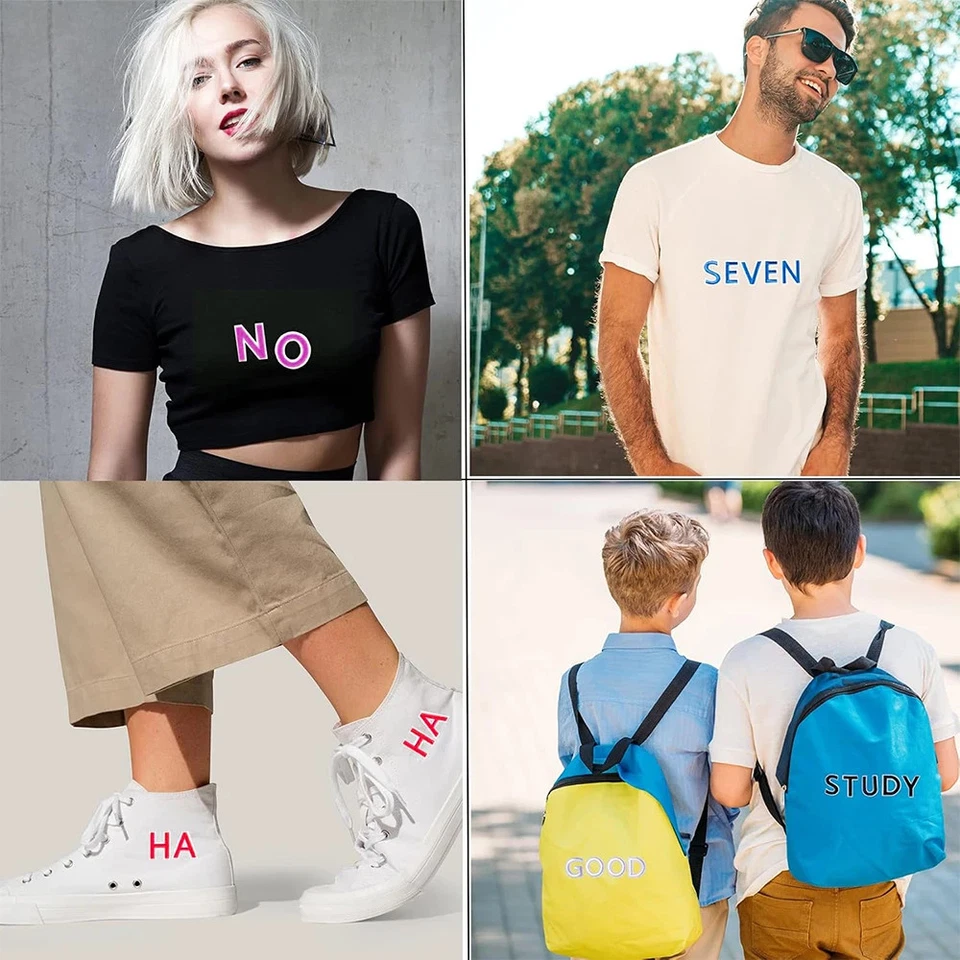 26 Stück Buchstabe Eisen auf Patches für Kleidung Jeans Rucksäcke T-Shirts Dekor - Bild 4 von 4