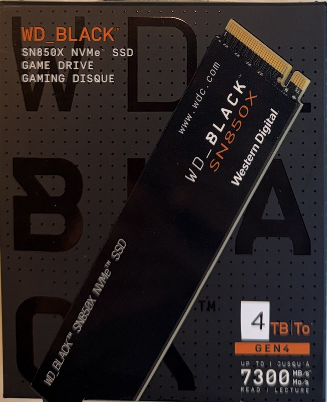 Western Digital WD_BLACK SN850X 4TB M.2 2280 NVMe Internal SSD PCIe Gen 4x4