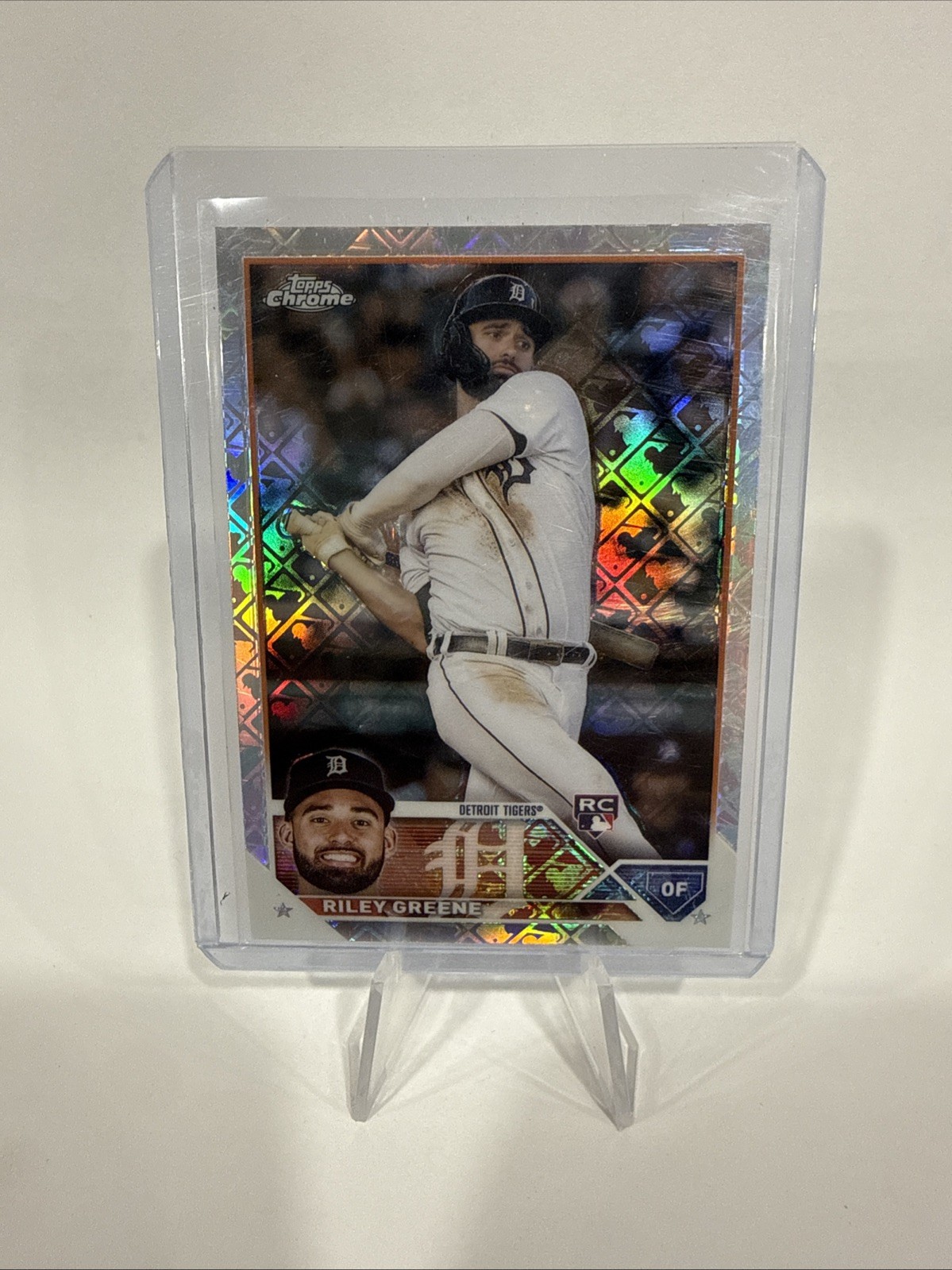 2023 Topps Chrome Logofractor Riley Greene RC #182 Detroit Tigers
