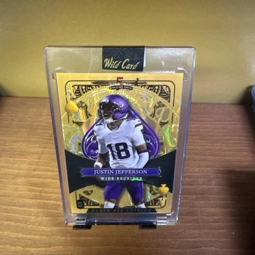 Justin Jefferson 2026 Wild Card Draw Black Tie Minnesota Vikings #d 1/1