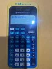 Texas Instruments TI-34 MultiView Scientific Calculator Yellow Tested