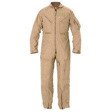 US Military CWU-27/P Nomex Flight Suit- USMC Tan Coveralls Flame Resistant -USGI