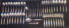 1847 Rogers Bros International Silverplate FLAIR Mid Century Modern 47 Pieces