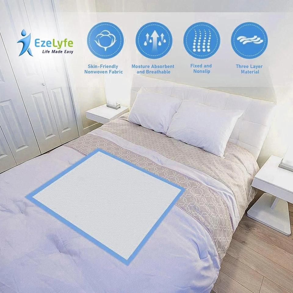 EzeLyfe Premium Disposable Incontinence Bed Pads Max Absorbent-60 x 90cm-25 Pack - Image 2 of 4