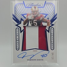 2024 Panini Flawless Star Swatch Signatures Vernon Davis /10 49ers #SS-VDS