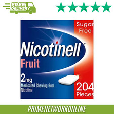 Image of Nicotinell Gum 2mg Fruit – 204 Pieces 100% ORIGINAL ⭐⭐⭐⭐⭐
