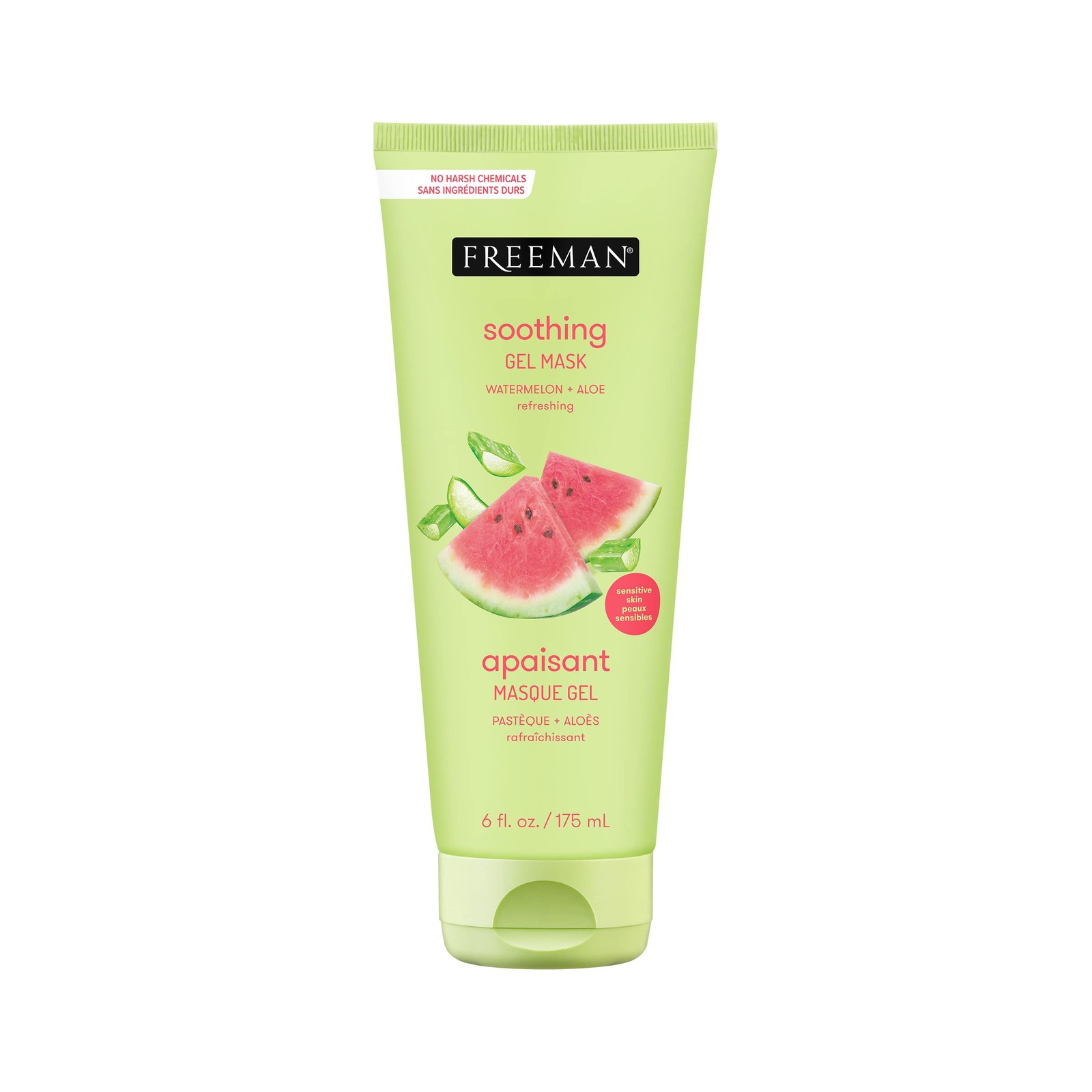 Soothing Watermelon & Aloe Gel Facial Mask, Hydrates, Nourishes, & Soothes Ir...