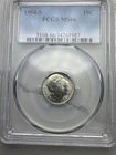 1954-S Roosevelt Silver Dime PCGS MS66 blast white Rosie 💥