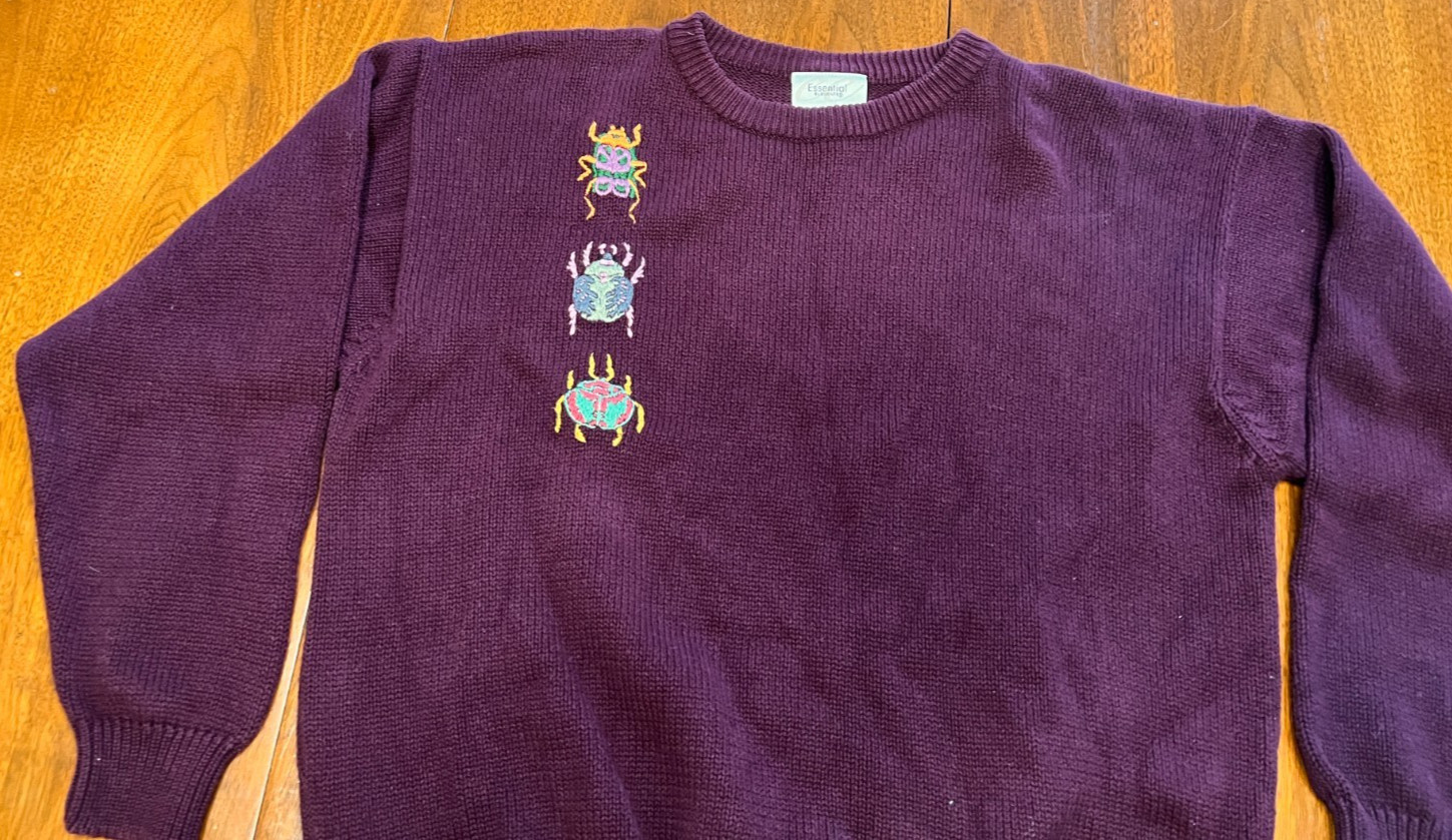 Essential Elements Embroidered Scarab Beetle Bug … - image 10