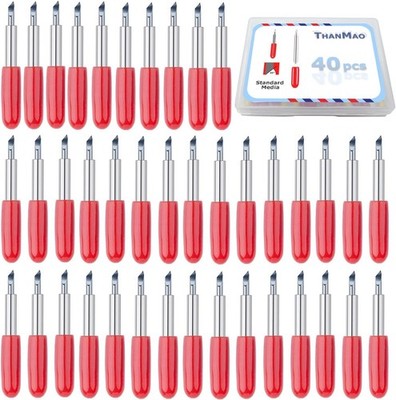 40 Pcs Replacement Blades for Explore Air/Maker Cutting Machines, 45° Fine Point