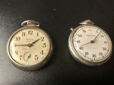 Vintage Westclox Scotty Pocket Watch And Stop Watch