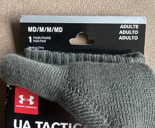 Under Armour Adult Green OTC Polyester UA HeatGear Tactical Boot Socks Sz 4-8 - Picture 2 of 3