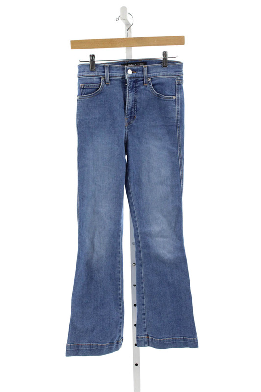 Veronica Beard Womens Flared Jeans Blue Cotton High Rise Button Size 26
