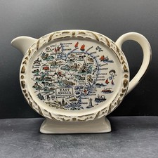 Vintage Sadler East Anglia Map Ceramic Creamer Britannia Designs England-Crazed