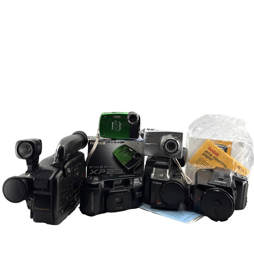 Vintage Panasonic Fuji Kodak Chinon Camera Camcorder Cables Lot PARTS OR REPAIR
